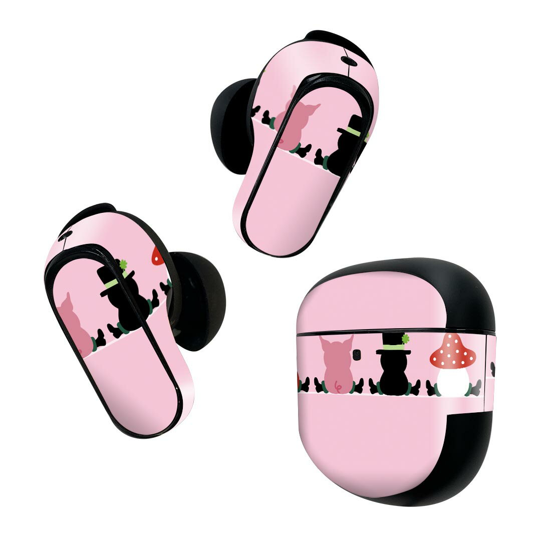 Bose QuietComfort Earbuds II 用 スキンシール ボーズ イヤバッズ2 用　ステッカー　本体3セット ケー..