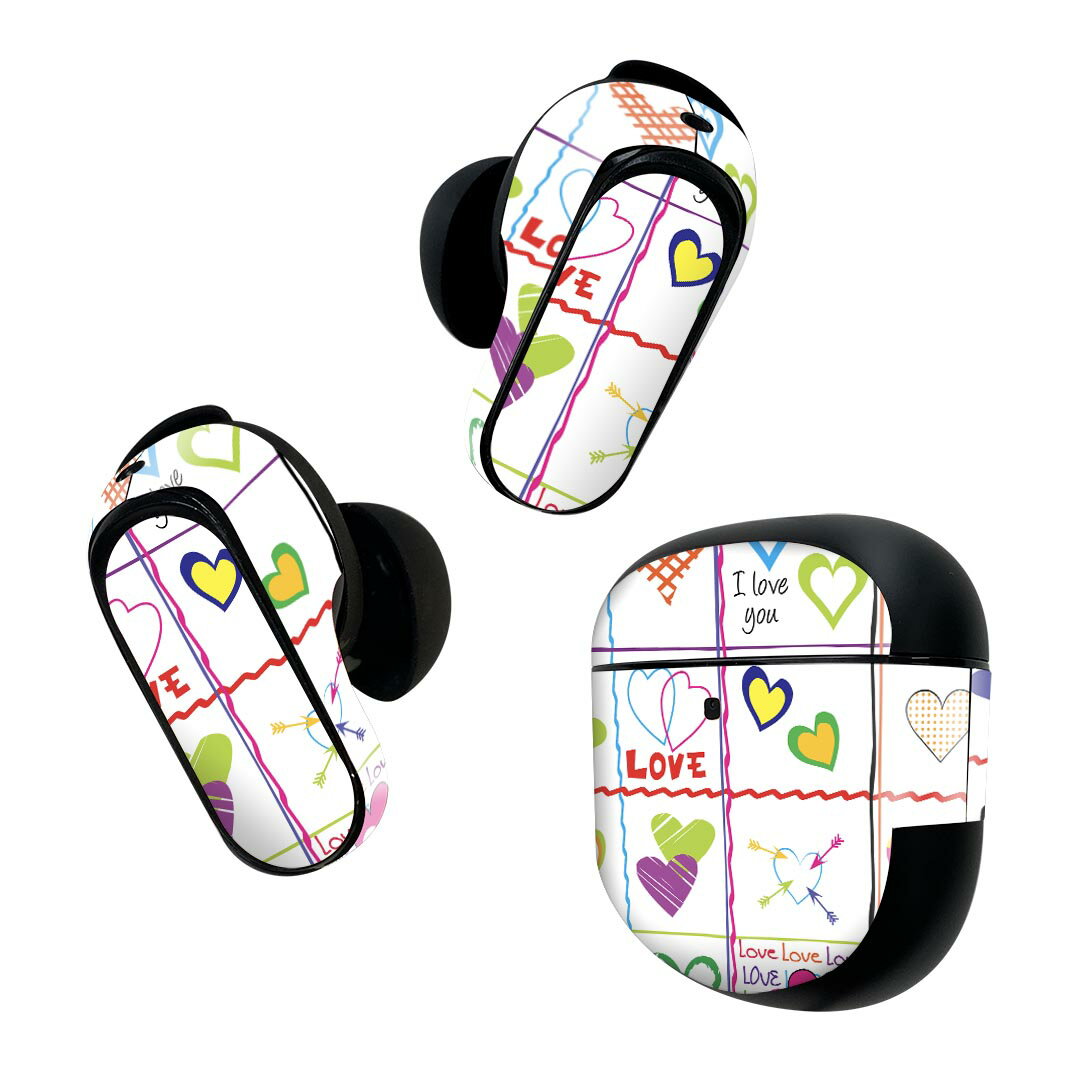 Bose QuietComfort Earbuds II 用 スキンシール ボーズ イヤバッズ2 用　ステッカ...