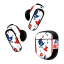 Bose QuietComfort Earbuds II 用 スキンシール ボーズ イヤバッズ2 用 ステッカー 本体3セット ケース1セット 保護 フィルム デコ 国旗 花 テディベア 007941