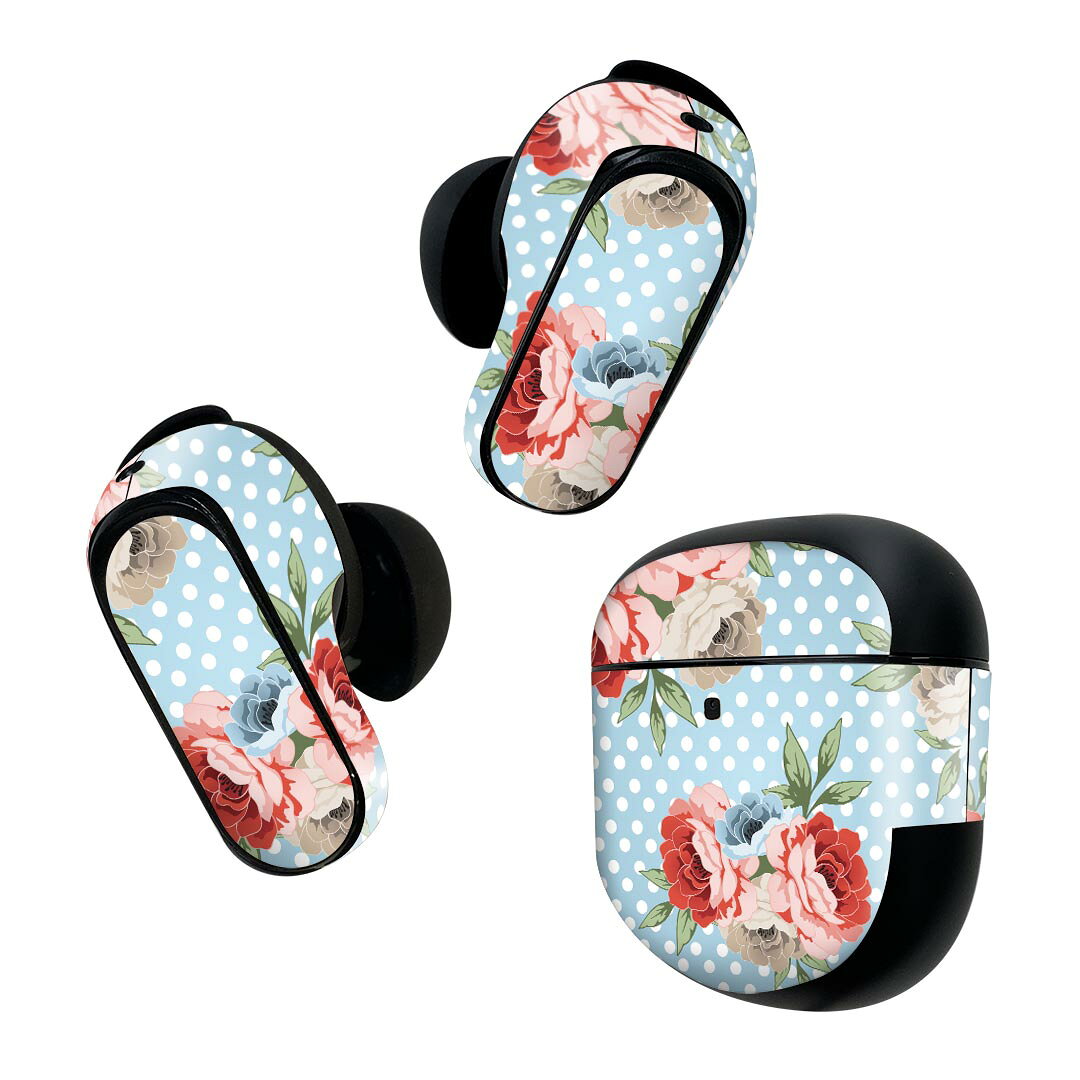 製品名 Bose QuietComfort Earbuds II 専用デザインスキンシール セット内容 Bose QuietComfort Earbuds II 専用シール　イヤホン（左右）3枚、充電ケース用シール 1枚AirPods第3世代専用です。第1?2世代、Proシリーズには対応していません。 商品特徴 再剥離性シートを素材に採用し、細かな位置調整がしやすく貼り直しが容易です。また、エアフリーでもありますので気泡が簡単に逃げるので、キレイに貼ることができます。専用の業務プリンターを使い、商品画像と遜色のない美しい印刷仕上がり。 注意事項 画像はサンプルですので、ご覧の環境によっては多少色味に違いを感じる場合がございます。 イメージと違った、モニターと色味が異なるという理由での交換や返金はご対応出来かねます。スキンシールのみの販売で、機器本体や充電ケース本体は付属しません。シワができた場合、ドライヤーなどで軽く温め、外側に向けてシワを伸ばすように貼ってください。初回貼付時の位置調整や貼り直しは可能ですが、しっかりと押し付けて接着させた後の再剥離、再利用は保証しておりません。また接着部に油分や汚れが付着しますと角の部分は剥がれやすくなりますので、貼付時はあまり触れないようにご注意ください。無地のセミグロスシートにデザインをプリントした商品で、デコなどの加工はございません。 凹凸や光沢があるように見えたり布地や金属を素材にしたように見える商品もありますが、デザインの図版によるものです。印刷時に微妙な画像のズレが生じる場合がございます。ご注文後に1点1点制作する受注生産品の為、不良品以外のご返品や交換は固くお断りします。 商品発送 完全受注生産のハンドメイド商品となりますので、既製品と比べて発送までお時間を頂いています。 基本的に決済確認後2~3営業日、最大で10営業日での発送となります。繁忙期や休業日明けの場合はさらに時間がかかる場合があります。 その際には別途メールにてご連絡致します。メール便の場合、発送日から到着までに2?4日ほどかかる場合が多く、紛失などの保障もご対応できかねます。あらかじめご了承下さい。