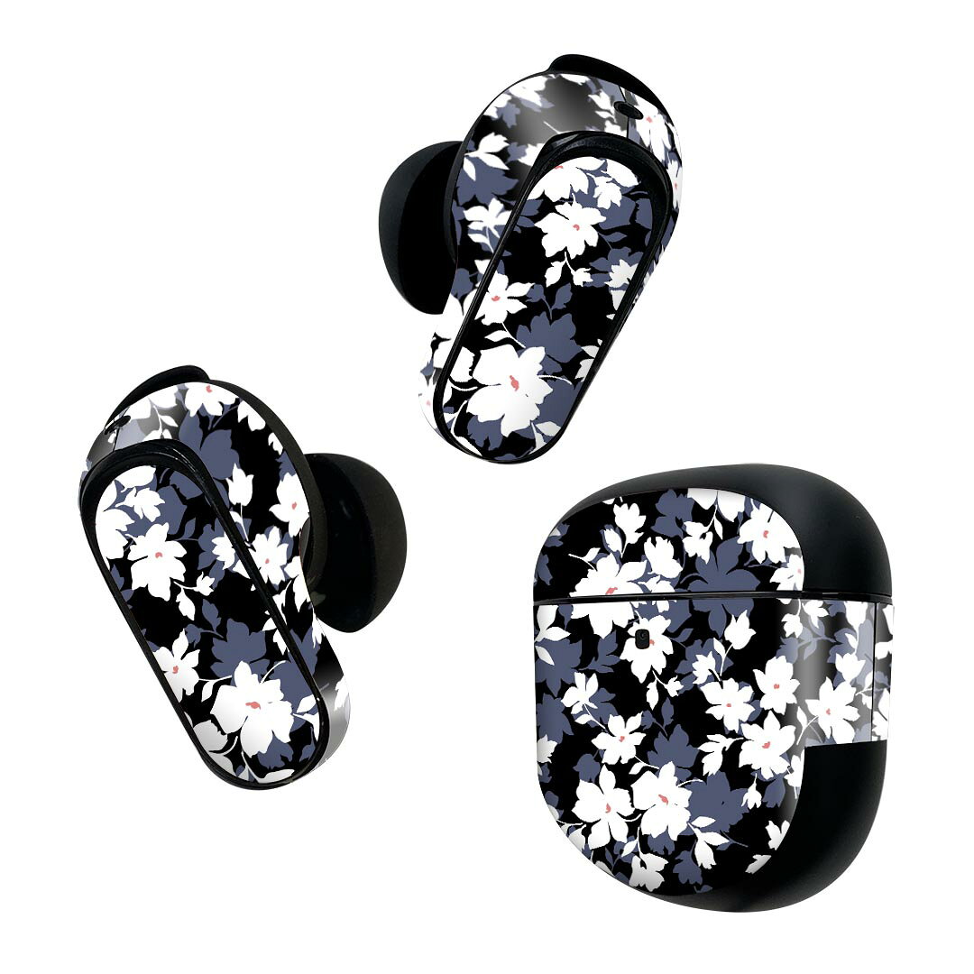 製品名 Bose QuietComfort Earbuds II 専用デザインスキンシール セット内容 Bose QuietComfort Earbuds II 専用シール　イヤホン（左右）3枚、充電ケース用シール 1枚AirPods第3世代専用です。第1?2世代、Proシリーズには対応していません。 商品特徴 再剥離性シートを素材に採用し、細かな位置調整がしやすく貼り直しが容易です。また、エアフリーでもありますので気泡が簡単に逃げるので、キレイに貼ることができます。専用の業務プリンターを使い、商品画像と遜色のない美しい印刷仕上がり。 注意事項 画像はサンプルですので、ご覧の環境によっては多少色味に違いを感じる場合がございます。 イメージと違った、モニターと色味が異なるという理由での交換や返金はご対応出来かねます。スキンシールのみの販売で、機器本体や充電ケース本体は付属しません。シワができた場合、ドライヤーなどで軽く温め、外側に向けてシワを伸ばすように貼ってください。初回貼付時の位置調整や貼り直しは可能ですが、しっかりと押し付けて接着させた後の再剥離、再利用は保証しておりません。また接着部に油分や汚れが付着しますと角の部分は剥がれやすくなりますので、貼付時はあまり触れないようにご注意ください。無地のセミグロスシートにデザインをプリントした商品で、デコなどの加工はございません。 凹凸や光沢があるように見えたり布地や金属を素材にしたように見える商品もありますが、デザインの図版によるものです。印刷時に微妙な画像のズレが生じる場合がございます。ご注文後に1点1点制作する受注生産品の為、不良品以外のご返品や交換は固くお断りします。 商品発送 完全受注生産のハンドメイド商品となりますので、既製品と比べて発送までお時間を頂いています。 基本的に決済確認後2~3営業日、最大で10営業日での発送となります。繁忙期や休業日明けの場合はさらに時間がかかる場合があります。 その際には別途メールにてご連絡致します。メール便の場合、発送日から到着までに2?4日ほどかかる場合が多く、紛失などの保障もご対応できかねます。あらかじめご了承下さい。