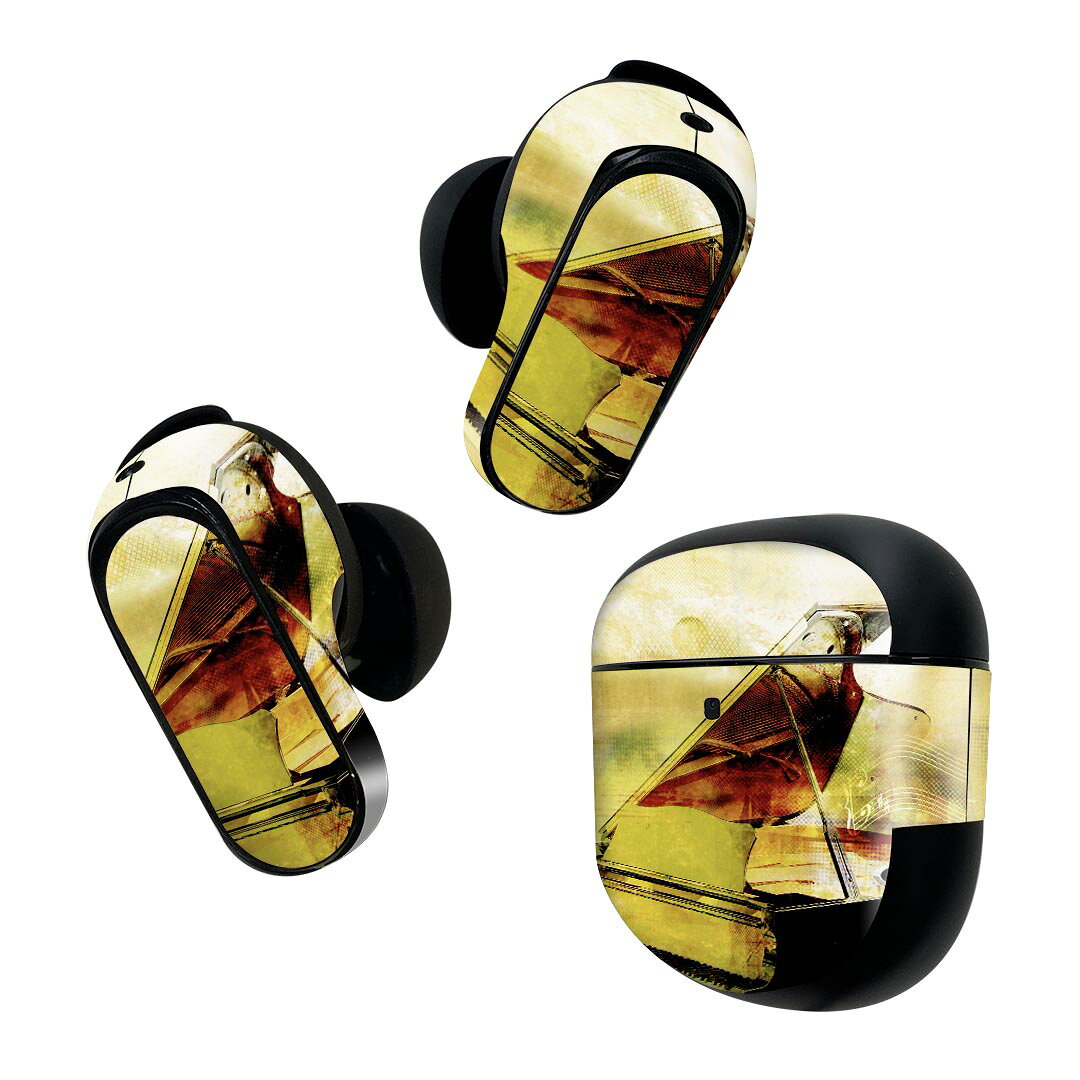 製品名 Bose QuietComfort Earbuds II 専用デザインスキンシール セット内容 Bose QuietComfort Earbuds II 専用シール　イヤホン（左右）3枚、充電ケース用シール 1枚AirPods第3世代専用です。第1?2世代、Proシリーズには対応していません。 商品特徴 再剥離性シートを素材に採用し、細かな位置調整がしやすく貼り直しが容易です。また、エアフリーでもありますので気泡が簡単に逃げるので、キレイに貼ることができます。専用の業務プリンターを使い、商品画像と遜色のない美しい印刷仕上がり。 注意事項 画像はサンプルですので、ご覧の環境によっては多少色味に違いを感じる場合がございます。 イメージと違った、モニターと色味が異なるという理由での交換や返金はご対応出来かねます。スキンシールのみの販売で、機器本体や充電ケース本体は付属しません。シワができた場合、ドライヤーなどで軽く温め、外側に向けてシワを伸ばすように貼ってください。初回貼付時の位置調整や貼り直しは可能ですが、しっかりと押し付けて接着させた後の再剥離、再利用は保証しておりません。また接着部に油分や汚れが付着しますと角の部分は剥がれやすくなりますので、貼付時はあまり触れないようにご注意ください。無地のセミグロスシートにデザインをプリントした商品で、デコなどの加工はございません。 凹凸や光沢があるように見えたり布地や金属を素材にしたように見える商品もありますが、デザインの図版によるものです。印刷時に微妙な画像のズレが生じる場合がございます。ご注文後に1点1点制作する受注生産品の為、不良品以外のご返品や交換は固くお断りします。 商品発送 完全受注生産のハンドメイド商品となりますので、既製品と比べて発送までお時間を頂いています。 基本的に決済確認後2~3営業日、最大で10営業日での発送となります。繁忙期や休業日明けの場合はさらに時間がかかる場合があります。 その際には別途メールにてご連絡致します。メール便の場合、発送日から到着までに2?4日ほどかかる場合が多く、紛失などの保障もご対応できかねます。あらかじめご了承下さい。