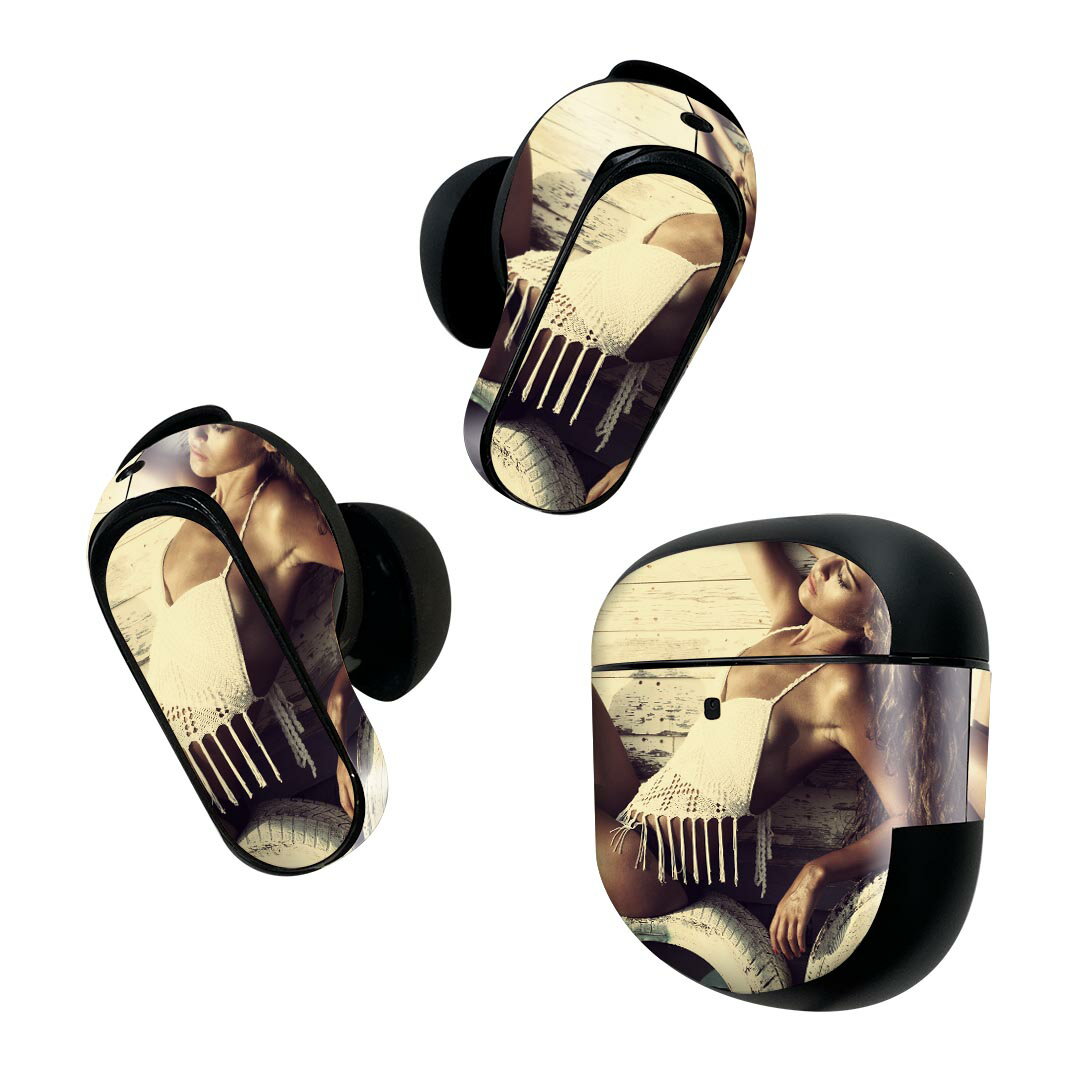 Bose QuietComfort Earbuds II 用 スキンシール ボーズ イヤバッズ2 用　ステッカー　本体3セット ケー..