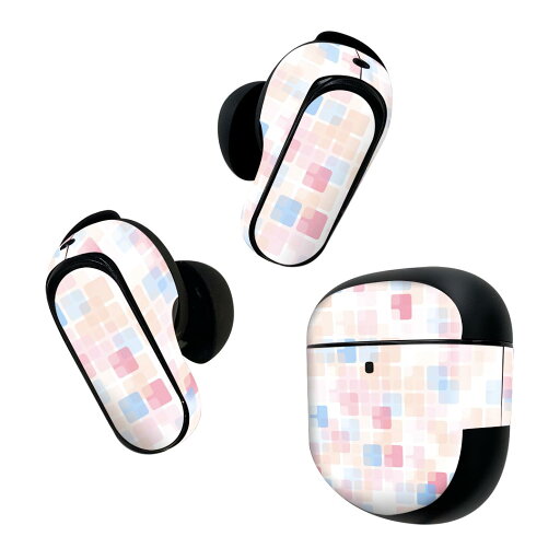 Bose QuietComfort Earbuds II 用 スキンシール ボーズ イヤバッズ2 用 ステッカー 本体3セット ケース1セット 保護 フィルム デコ クール パステル 模様 四角 008560 Bose QuietComfort Earbuds II 用 スキンシール ボーズ イヤバッズ2 用 ステッカー 本体3セット ケース1セット 保護 フィルム デコ クール パステル 模様 四角 008560