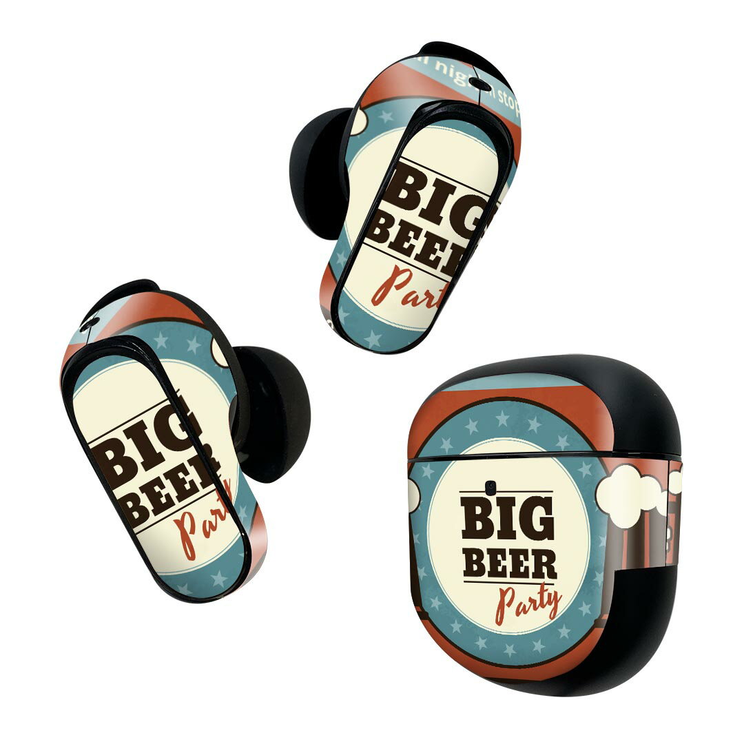 Bose QuietComfort Earbuds II 用 スキンシール ボーズ イヤバッズ2 用　ステッカー　本体3セット ケー..