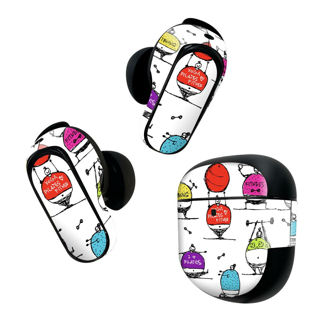 Bose QuietComfort Earbuds II 用 スキンシール ボーズ イヤバッズ2 用　ステッカー　本体3セット ケー..