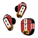 Bose QuietComfort Earbuds II 用 スキンシール ボーズ イヤバッズ2 用 ステッカー 本体3セット ケース1セット 保護 フィルム デコ サンタ 服 赤 レッド 008628