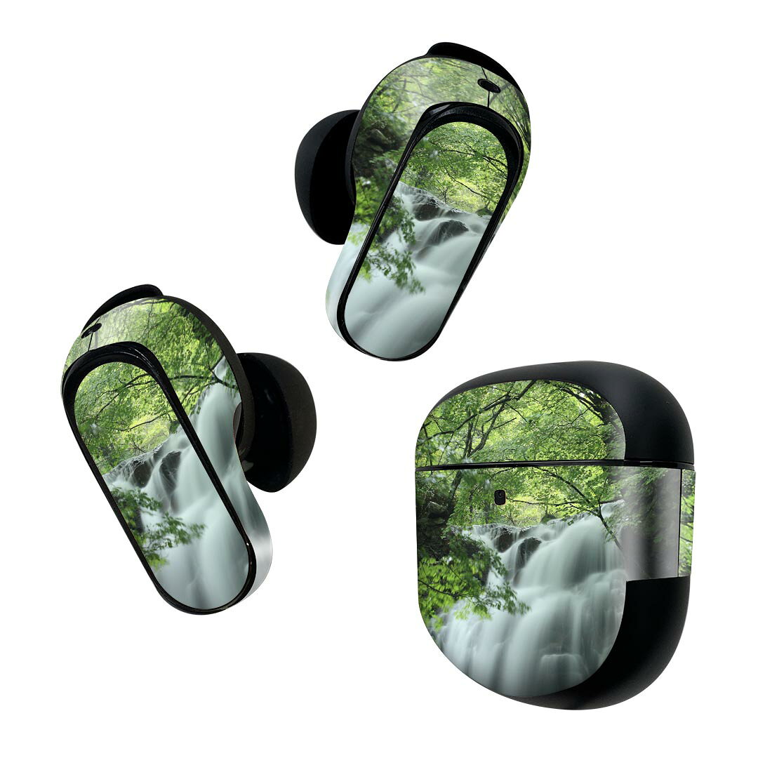 Bose QuietComfort Earbuds II 用 スキンシール ボーズ イヤバッズ2 用　ステッカー　本体3セット ケース1セット 保護 フィルム デコ 写真　川　森 008874