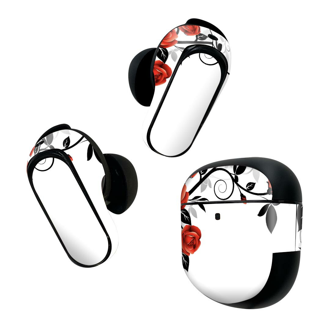 製品名 Bose QuietComfort Earbuds II 専用デザインスキンシール セット内容 Bose QuietComfort Earbuds II 専用シール　イヤホン（左右）3枚、充電ケース用シール 1枚AirPods第3世代専用です。第1?2世代、Proシリーズには対応していません。 商品特徴 再剥離性シートを素材に採用し、細かな位置調整がしやすく貼り直しが容易です。また、エアフリーでもありますので気泡が簡単に逃げるので、キレイに貼ることができます。専用の業務プリンターを使い、商品画像と遜色のない美しい印刷仕上がり。 注意事項 画像はサンプルですので、ご覧の環境によっては多少色味に違いを感じる場合がございます。 イメージと違った、モニターと色味が異なるという理由での交換や返金はご対応出来かねます。スキンシールのみの販売で、機器本体や充電ケース本体は付属しません。シワができた場合、ドライヤーなどで軽く温め、外側に向けてシワを伸ばすように貼ってください。初回貼付時の位置調整や貼り直しは可能ですが、しっかりと押し付けて接着させた後の再剥離、再利用は保証しておりません。また接着部に油分や汚れが付着しますと角の部分は剥がれやすくなりますので、貼付時はあまり触れないようにご注意ください。無地のセミグロスシートにデザインをプリントした商品で、デコなどの加工はございません。 凹凸や光沢があるように見えたり布地や金属を素材にしたように見える商品もありますが、デザインの図版によるものです。印刷時に微妙な画像のズレが生じる場合がございます。ご注文後に1点1点制作する受注生産品の為、不良品以外のご返品や交換は固くお断りします。 商品発送 完全受注生産のハンドメイド商品となりますので、既製品と比べて発送までお時間を頂いています。 基本的に決済確認後2~3営業日、最大で10営業日での発送となります。繁忙期や休業日明けの場合はさらに時間がかかる場合があります。 その際には別途メールにてご連絡致します。メール便の場合、発送日から到着までに2?4日ほどかかる場合が多く、紛失などの保障もご対応できかねます。あらかじめご了承下さい。