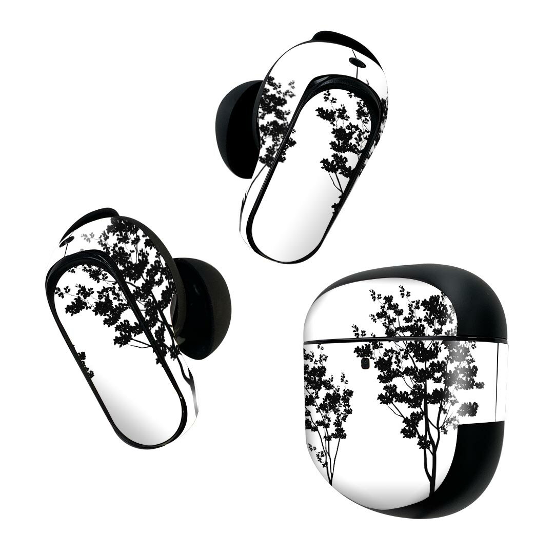 製品名 Bose QuietComfort Earbuds II 専用デザインスキンシール セット内容 Bose QuietComfort Earbuds II 専用シール　イヤホン（左右）3枚、充電ケース用シール 1枚AirPods第3世代専用です。第1?2世代、Proシリーズには対応していません。 商品特徴 再剥離性シートを素材に採用し、細かな位置調整がしやすく貼り直しが容易です。また、エアフリーでもありますので気泡が簡単に逃げるので、キレイに貼ることができます。専用の業務プリンターを使い、商品画像と遜色のない美しい印刷仕上がり。 注意事項 画像はサンプルですので、ご覧の環境によっては多少色味に違いを感じる場合がございます。 イメージと違った、モニターと色味が異なるという理由での交換や返金はご対応出来かねます。スキンシールのみの販売で、機器本体や充電ケース本体は付属しません。シワができた場合、ドライヤーなどで軽く温め、外側に向けてシワを伸ばすように貼ってください。初回貼付時の位置調整や貼り直しは可能ですが、しっかりと押し付けて接着させた後の再剥離、再利用は保証しておりません。また接着部に油分や汚れが付着しますと角の部分は剥がれやすくなりますので、貼付時はあまり触れないようにご注意ください。無地のセミグロスシートにデザインをプリントした商品で、デコなどの加工はございません。 凹凸や光沢があるように見えたり布地や金属を素材にしたように見える商品もありますが、デザインの図版によるものです。印刷時に微妙な画像のズレが生じる場合がございます。ご注文後に1点1点制作する受注生産品の為、不良品以外のご返品や交換は固くお断りします。 商品発送 完全受注生産のハンドメイド商品となりますので、既製品と比べて発送までお時間を頂いています。 基本的に決済確認後2~3営業日、最大で10営業日での発送となります。繁忙期や休業日明けの場合はさらに時間がかかる場合があります。 その際には別途メールにてご連絡致します。メール便の場合、発送日から到着までに2?4日ほどかかる場合が多く、紛失などの保障もご対応できかねます。あらかじめご了承下さい。