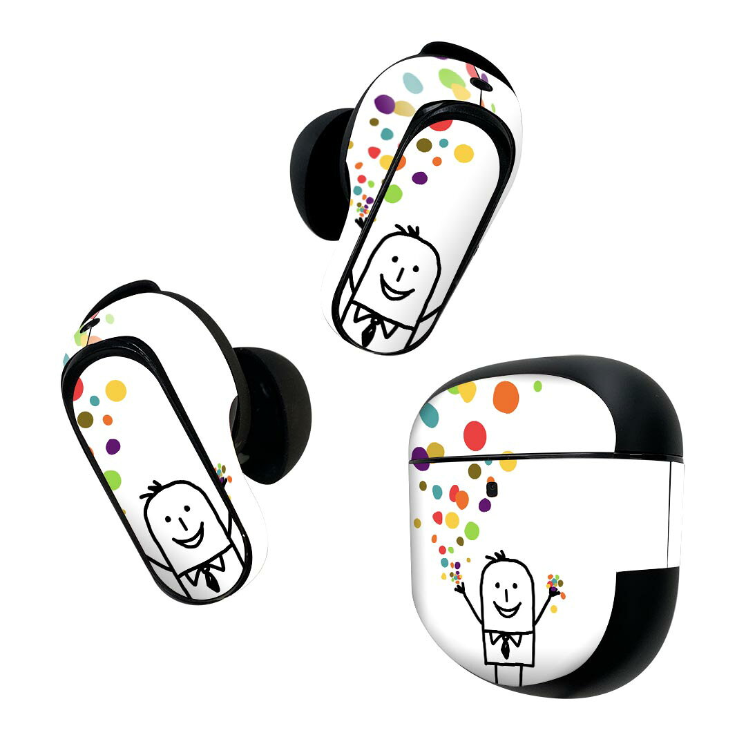 製品名 Bose QuietComfort Earbuds II 専用デザインスキンシール セット内容 Bose QuietComfort Earbuds II 専用シール　イヤホン（左右）3枚、充電ケース用シール 1枚AirPods第3世代専用です。第1?2世代、Proシリーズには対応していません。 商品特徴 再剥離性シートを素材に採用し、細かな位置調整がしやすく貼り直しが容易です。また、エアフリーでもありますので気泡が簡単に逃げるので、キレイに貼ることができます。専用の業務プリンターを使い、商品画像と遜色のない美しい印刷仕上がり。 注意事項 画像はサンプルですので、ご覧の環境によっては多少色味に違いを感じる場合がございます。 イメージと違った、モニターと色味が異なるという理由での交換や返金はご対応出来かねます。スキンシールのみの販売で、機器本体や充電ケース本体は付属しません。シワができた場合、ドライヤーなどで軽く温め、外側に向けてシワを伸ばすように貼ってください。初回貼付時の位置調整や貼り直しは可能ですが、しっかりと押し付けて接着させた後の再剥離、再利用は保証しておりません。また接着部に油分や汚れが付着しますと角の部分は剥がれやすくなりますので、貼付時はあまり触れないようにご注意ください。無地のセミグロスシートにデザインをプリントした商品で、デコなどの加工はございません。 凹凸や光沢があるように見えたり布地や金属を素材にしたように見える商品もありますが、デザインの図版によるものです。印刷時に微妙な画像のズレが生じる場合がございます。ご注文後に1点1点制作する受注生産品の為、不良品以外のご返品や交換は固くお断りします。 商品発送 完全受注生産のハンドメイド商品となりますので、既製品と比べて発送までお時間を頂いています。 基本的に決済確認後2~3営業日、最大で10営業日での発送となります。繁忙期や休業日明けの場合はさらに時間がかかる場合があります。 その際には別途メールにてご連絡致します。メール便の場合、発送日から到着までに2?4日ほどかかる場合が多く、紛失などの保障もご対応できかねます。あらかじめご了承下さい。