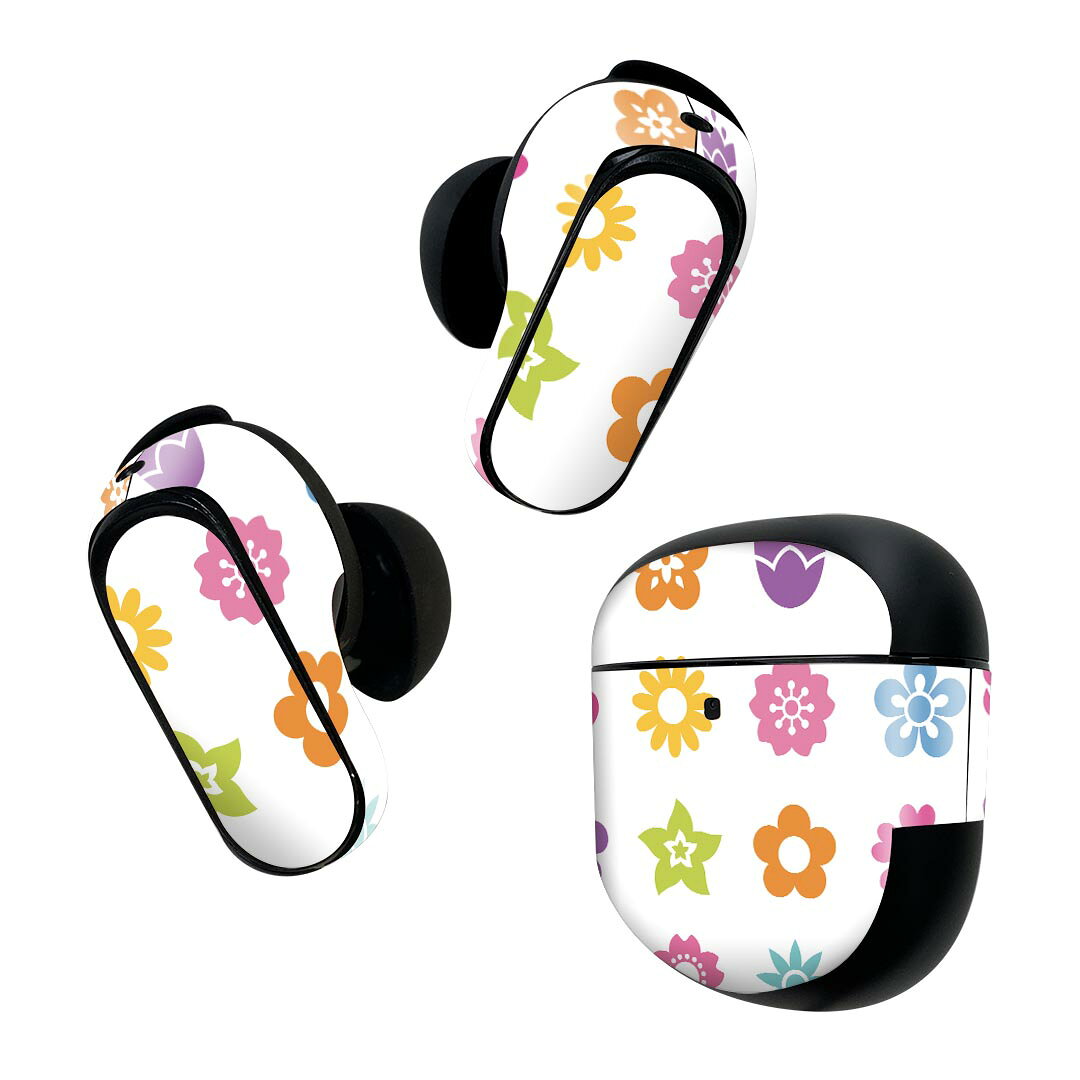 製品名 Bose QuietComfort Earbuds II 専用デザインスキンシール セット内容 Bose QuietComfort Earbuds II 専用シール　イヤホン（左右）3枚、充電ケース用シール 1枚AirPods第3世代専用です。第1?2世代、Proシリーズには対応していません。 商品特徴 再剥離性シートを素材に採用し、細かな位置調整がしやすく貼り直しが容易です。また、エアフリーでもありますので気泡が簡単に逃げるので、キレイに貼ることができます。専用の業務プリンターを使い、商品画像と遜色のない美しい印刷仕上がり。 注意事項 画像はサンプルですので、ご覧の環境によっては多少色味に違いを感じる場合がございます。 イメージと違った、モニターと色味が異なるという理由での交換や返金はご対応出来かねます。スキンシールのみの販売で、機器本体や充電ケース本体は付属しません。シワができた場合、ドライヤーなどで軽く温め、外側に向けてシワを伸ばすように貼ってください。初回貼付時の位置調整や貼り直しは可能ですが、しっかりと押し付けて接着させた後の再剥離、再利用は保証しておりません。また接着部に油分や汚れが付着しますと角の部分は剥がれやすくなりますので、貼付時はあまり触れないようにご注意ください。無地のセミグロスシートにデザインをプリントした商品で、デコなどの加工はございません。 凹凸や光沢があるように見えたり布地や金属を素材にしたように見える商品もありますが、デザインの図版によるものです。印刷時に微妙な画像のズレが生じる場合がございます。ご注文後に1点1点制作する受注生産品の為、不良品以外のご返品や交換は固くお断りします。 商品発送 完全受注生産のハンドメイド商品となりますので、既製品と比べて発送までお時間を頂いています。 基本的に決済確認後2~3営業日、最大で10営業日での発送となります。繁忙期や休業日明けの場合はさらに時間がかかる場合があります。 その際には別途メールにてご連絡致します。メール便の場合、発送日から到着までに2?4日ほどかかる場合が多く、紛失などの保障もご対応できかねます。あらかじめご了承下さい。