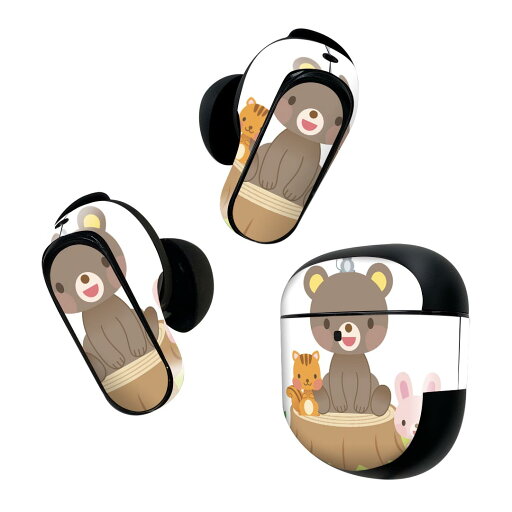 Bose QuietComfort Earbuds II 用 スキンシール ボーズ イヤバッズ2 用 ステッカー 本体3セット ケース1セット 保護 フィルム デコ 動物 キャラクター 009338 Bose QuietComfort Earbuds II 用 スキンシール ボーズ イヤバッズ2 用 ステッカー 本体3セット ケース1セット 保護 フィルム デコ 動物 キャラクター 009338