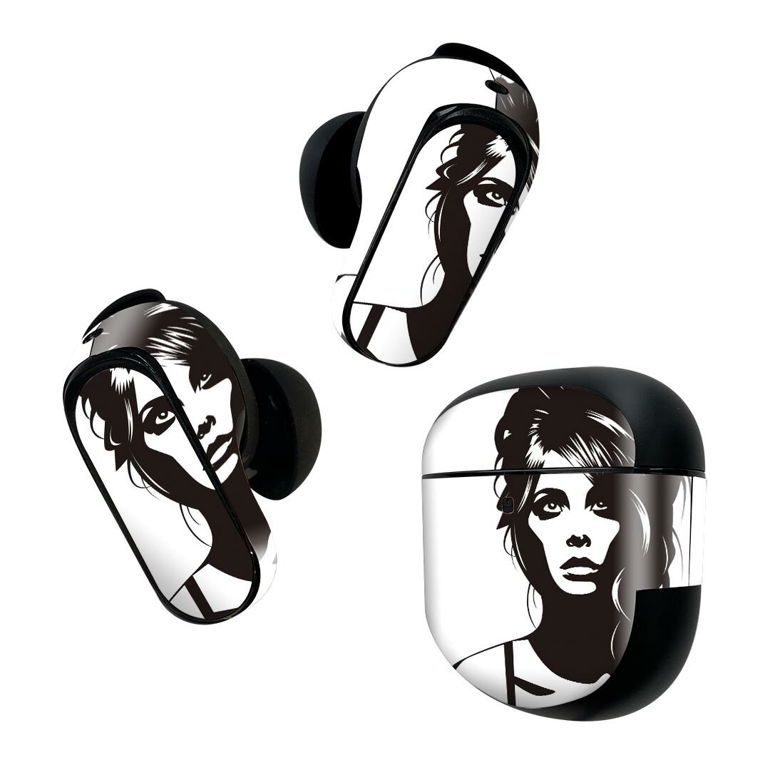 Bose QuietComfort Earbuds II 用 スキンシール ボーズ イヤバッズ2 用　ステッカ...