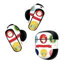 Bose QuietComfort Earbuds II 用 スキンシール ボーズ イヤバッズ2 用 ステッカー 本体3セット ケース1セット 保護 フィルム デコ サンタ クリスマス 星 009448