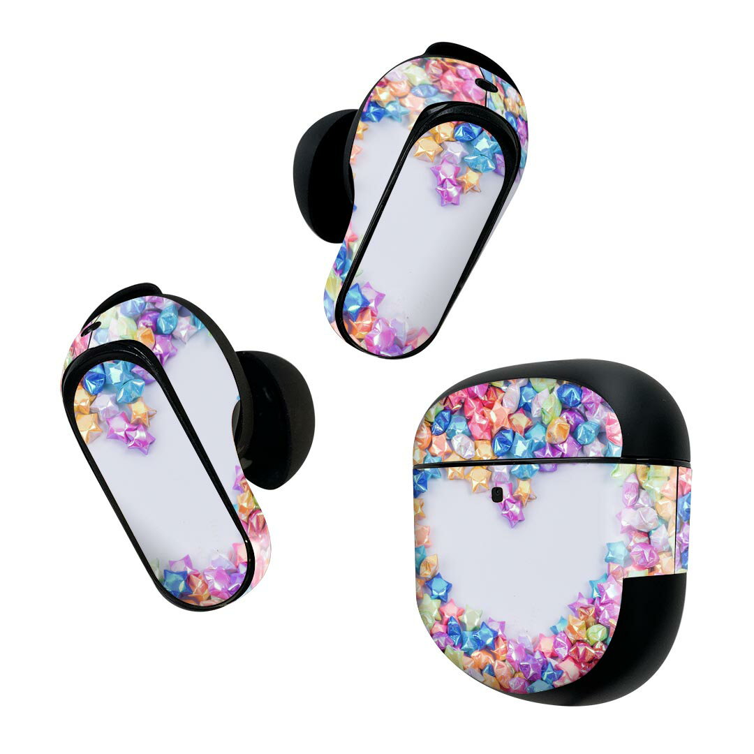 Bose QuietComfort Earbuds II 用 スキンシール ボーズ イヤバッズ2 用　ステッカー　本体3セット ケー..
