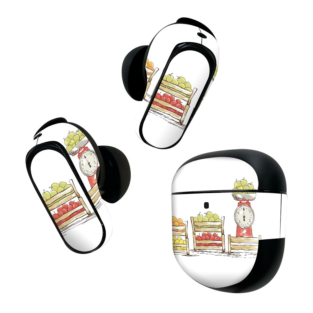 製品名 Bose QuietComfort Earbuds II 専用デザインスキンシール セット内容 Bose QuietComfort Earbuds II 専用シール　イヤホン（左右）3枚、充電ケース用シール 1枚AirPods第3世代専用です。第1?2世代、Proシリーズには対応していません。 商品特徴 再剥離性シートを素材に採用し、細かな位置調整がしやすく貼り直しが容易です。また、エアフリーでもありますので気泡が簡単に逃げるので、キレイに貼ることができます。専用の業務プリンターを使い、商品画像と遜色のない美しい印刷仕上がり。 注意事項 画像はサンプルですので、ご覧の環境によっては多少色味に違いを感じる場合がございます。 イメージと違った、モニターと色味が異なるという理由での交換や返金はご対応出来かねます。スキンシールのみの販売で、機器本体や充電ケース本体は付属しません。シワができた場合、ドライヤーなどで軽く温め、外側に向けてシワを伸ばすように貼ってください。初回貼付時の位置調整や貼り直しは可能ですが、しっかりと押し付けて接着させた後の再剥離、再利用は保証しておりません。また接着部に油分や汚れが付着しますと角の部分は剥がれやすくなりますので、貼付時はあまり触れないようにご注意ください。無地のセミグロスシートにデザインをプリントした商品で、デコなどの加工はございません。 凹凸や光沢があるように見えたり布地や金属を素材にしたように見える商品もありますが、デザインの図版によるものです。印刷時に微妙な画像のズレが生じる場合がございます。ご注文後に1点1点制作する受注生産品の為、不良品以外のご返品や交換は固くお断りします。 商品発送 完全受注生産のハンドメイド商品となりますので、既製品と比べて発送までお時間を頂いています。 基本的に決済確認後2~3営業日、最大で10営業日での発送となります。繁忙期や休業日明けの場合はさらに時間がかかる場合があります。 その際には別途メールにてご連絡致します。メール便の場合、発送日から到着までに2?4日ほどかかる場合が多く、紛失などの保障もご対応できかねます。あらかじめご了承下さい。