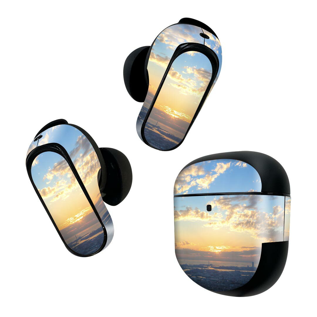 Bose QuietComfort Earbuds II 用 スキンシール ボーズ イヤバッズ2 用　ステッカー　本体3セット ケース1セット 保護 フィルム デコ ..