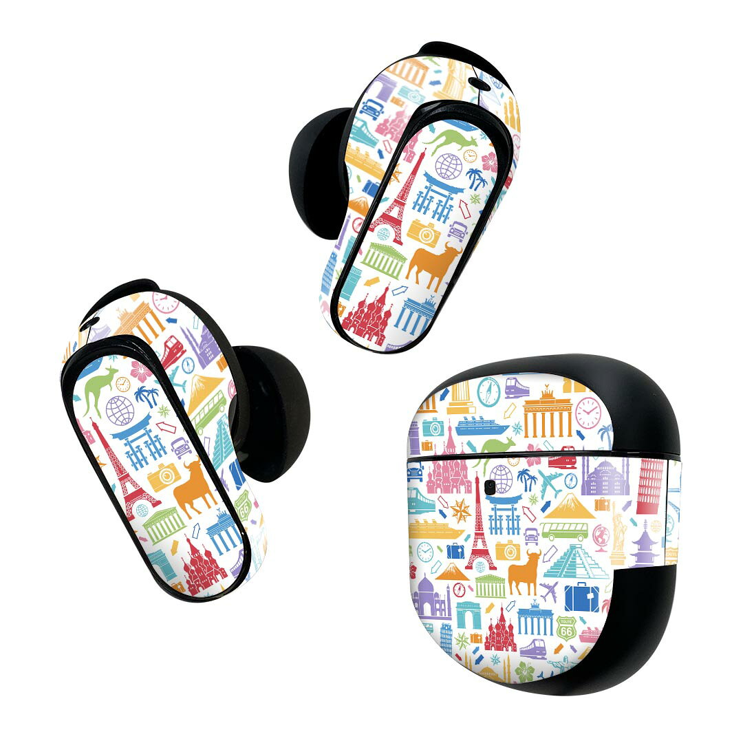 製品名 Bose QuietComfort Earbuds II 専用デザインスキンシール セット内容 Bose QuietComfort Earbuds II 専用シール　イヤホン（左右）3枚、充電ケース用シール 1枚AirPods第3世...