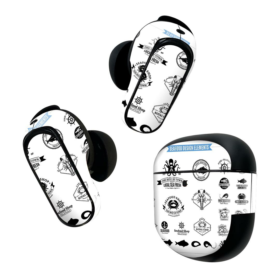 Bose QuietComfort Earbuds II 用 スキンシール ボーズ イヤバッズ2 用　ステッカ...