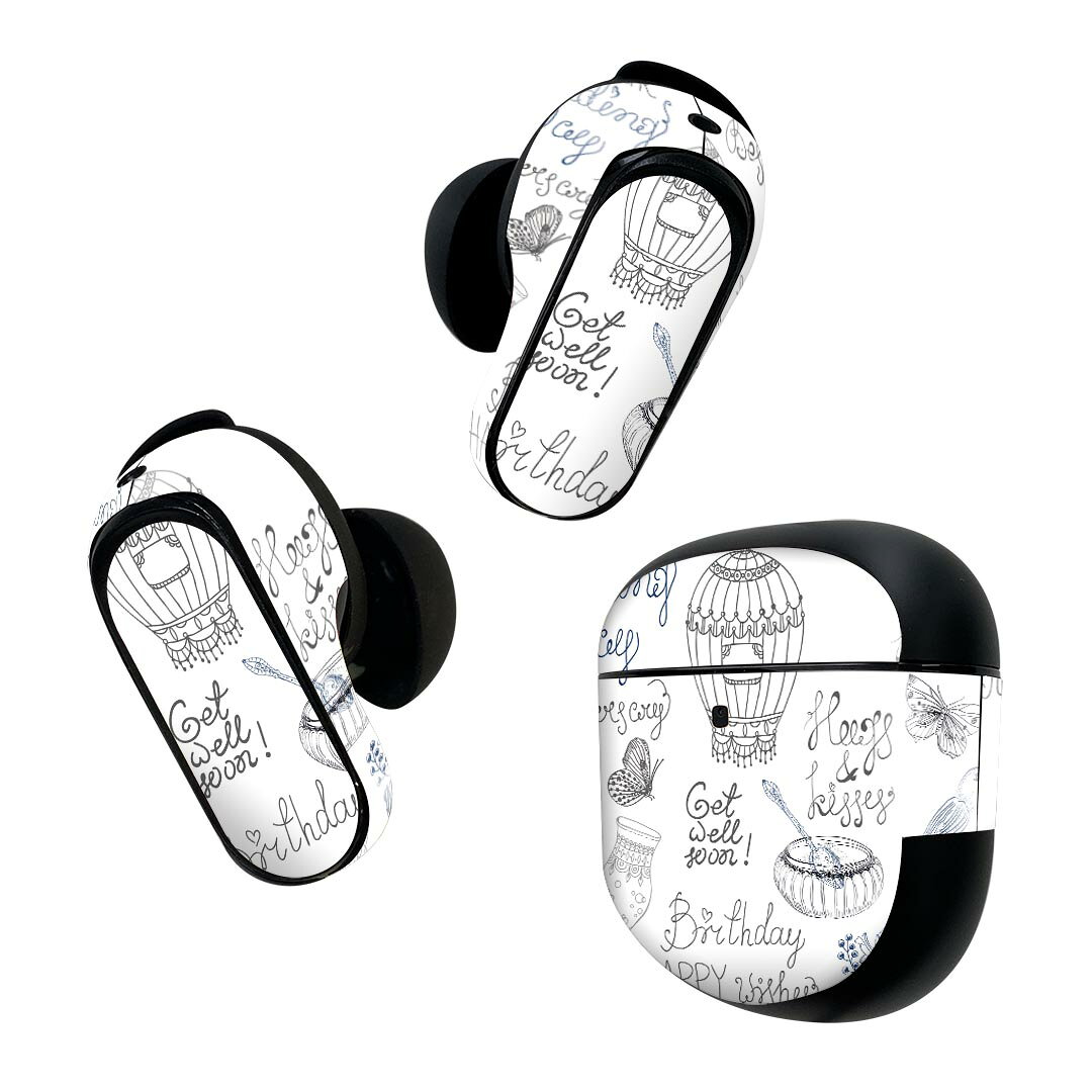 Bose QuietComfort Earbuds II 用 スキンシール ボーズ イヤバッズ2 用　ステッカ...