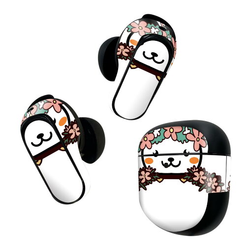 Bose QuietComfort Earbuds II 用 スキンシール ボーズ イヤバッズ2 用 ステッカー 本体3セット ケース1セット 保護 フィルム デコ 動物 パンダ 009881 Bose QuietComfort Earbuds II 用 スキンシール ボーズ イヤバッズ2 用 ステッカー 本体3セット ケース1セット 保護 フィルム デコ 動物 パンダ 009881