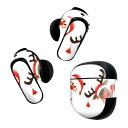 Bose QuietComfort Earbuds II 用 スキンシール ボーズ イヤバッズ2 用 ステッカー 本体3セット ケース1セット 保護 フィルム デコ クリスマス サンタ キャラクター 009949