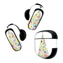 Bose QuietComfort Earbuds II 用 スキンシール ボーズ イヤバッズ2 用 ステッカー 本体3セット ケース1セット 保護 フィルム デコ クリスマス ツリー 星 009954
