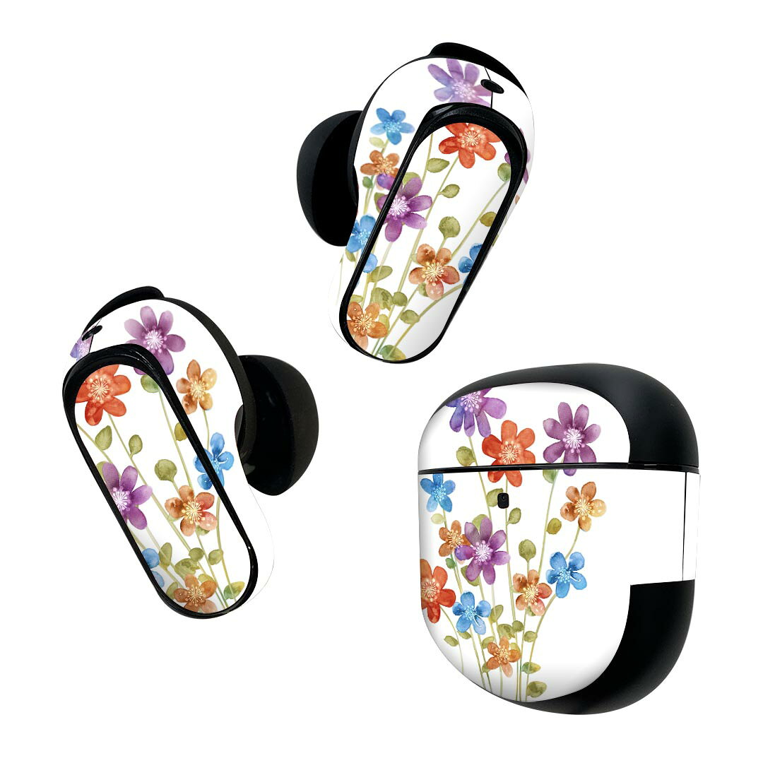 製品名 Bose QuietComfort Earbuds II 専用デザインスキンシール セット内容 Bose QuietComfort Earbuds II 専用シール　イヤホン（左右）3枚、充電ケース用シール 1枚AirPods第3世代専用です。第1?2世代、Proシリーズには対応していません。 商品特徴 再剥離性シートを素材に採用し、細かな位置調整がしやすく貼り直しが容易です。また、エアフリーでもありますので気泡が簡単に逃げるので、キレイに貼ることができます。専用の業務プリンターを使い、商品画像と遜色のない美しい印刷仕上がり。 注意事項 画像はサンプルですので、ご覧の環境によっては多少色味に違いを感じる場合がございます。 イメージと違った、モニターと色味が異なるという理由での交換や返金はご対応出来かねます。スキンシールのみの販売で、機器本体や充電ケース本体は付属しません。シワができた場合、ドライヤーなどで軽く温め、外側に向けてシワを伸ばすように貼ってください。初回貼付時の位置調整や貼り直しは可能ですが、しっかりと押し付けて接着させた後の再剥離、再利用は保証しておりません。また接着部に油分や汚れが付着しますと角の部分は剥がれやすくなりますので、貼付時はあまり触れないようにご注意ください。無地のセミグロスシートにデザインをプリントした商品で、デコなどの加工はございません。 凹凸や光沢があるように見えたり布地や金属を素材にしたように見える商品もありますが、デザインの図版によるものです。印刷時に微妙な画像のズレが生じる場合がございます。ご注文後に1点1点制作する受注生産品の為、不良品以外のご返品や交換は固くお断りします。 商品発送 完全受注生産のハンドメイド商品となりますので、既製品と比べて発送までお時間を頂いています。 基本的に決済確認後2~3営業日、最大で10営業日での発送となります。繁忙期や休業日明けの場合はさらに時間がかかる場合があります。 その際には別途メールにてご連絡致します。メール便の場合、発送日から到着までに2?4日ほどかかる場合が多く、紛失などの保障もご対応できかねます。あらかじめご了承下さい。