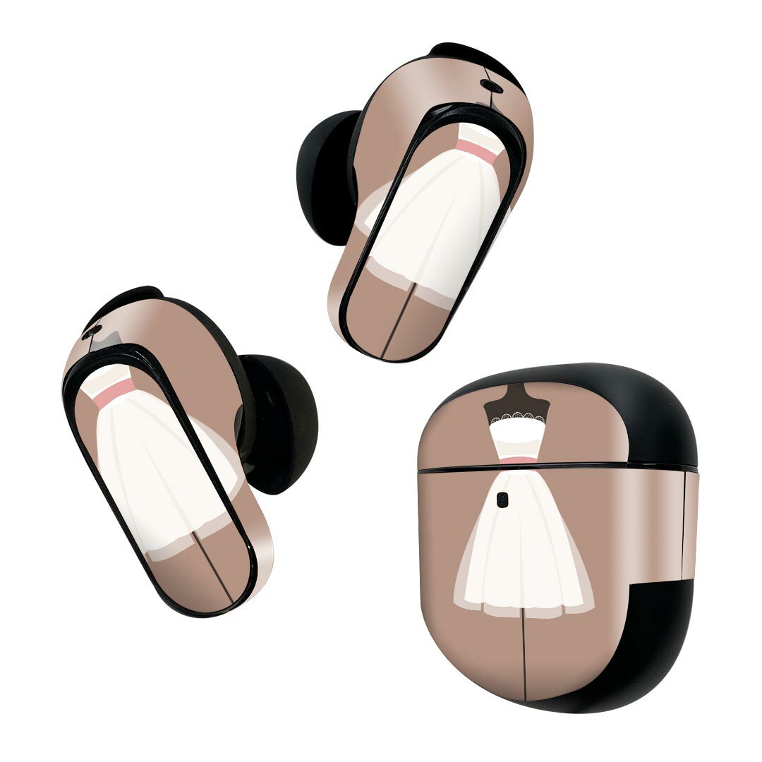 Bose QuietComfort Earbuds II 用 スキンシール ボーズ イヤバッズ2 用　ステッカー　本体3セット ケース1セット 保護 フィルム デコ おしゃれ　ファッション　ドレス 010117