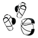 Bose QuietComfort Earbuds II 用 スキンシール ボーズ イヤバッズ2 用 ステッカー 本体3セット ケース1セット 保護 フィルム デコ スポーツ バスケ ボール 010182(2)