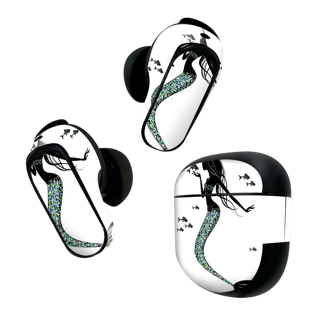Bose QuietComfort Earbuds II 用 スキンシール ボーズ イヤバッズ2 用　ステッカー　本体3セット ケー..