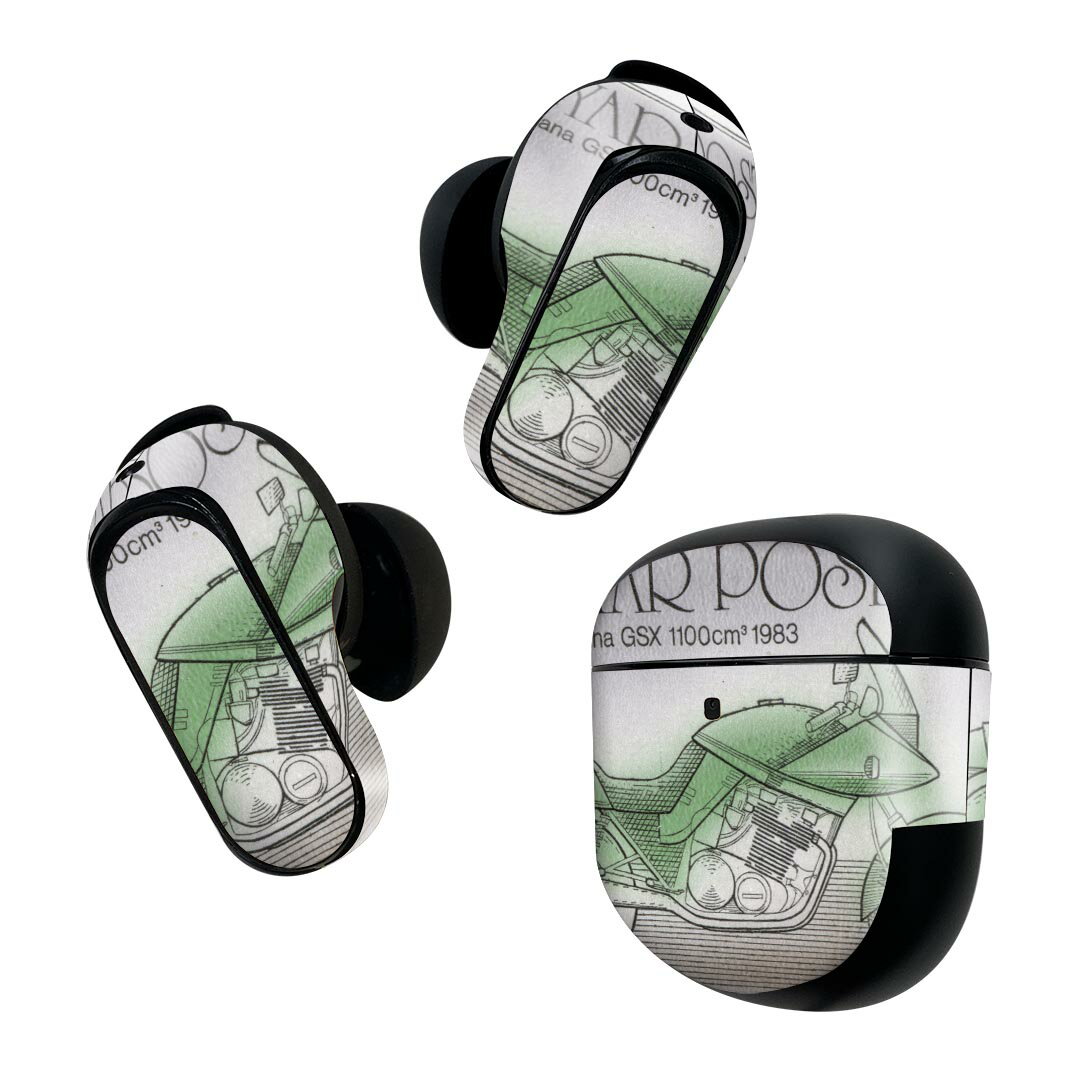 Bose QuietComfort Earbuds II 用 スキンシール ボーズ イヤバッズ2 用　ステッカー　本体3セット ケー..