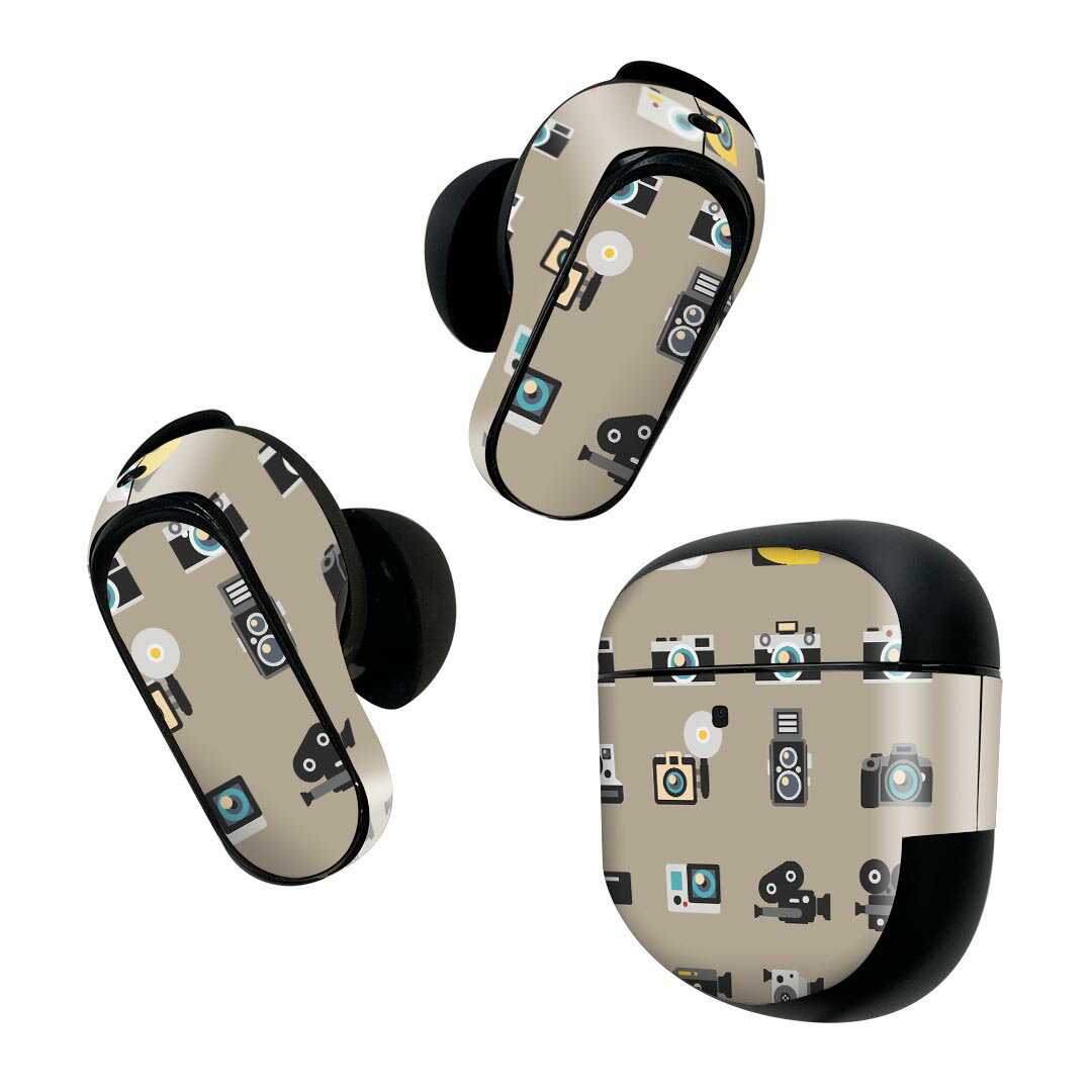 Bose QuietComfort Earbuds II 用 スキンシール ボーズ イヤバッズ2 用　ステッカー　本体3セット ケー..