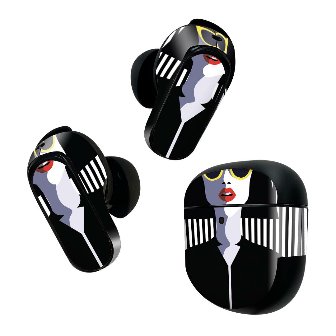 Bose QuietComfort Earbuds II 用 スキンシール ボーズ イヤバッズ2 用　ステッカー　本体3セット ケー..