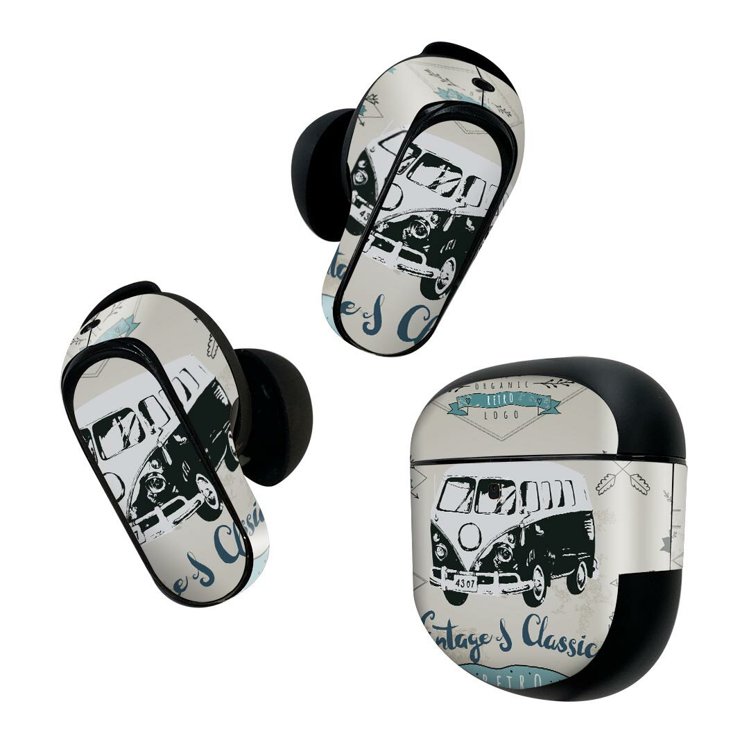 製品名 Bose QuietComfort Earbuds II 専用デザインスキンシール セット内容 Bose QuietComfort Earbuds II 専用シール　イヤホン（左右）3枚、充電ケース用シール 1枚AirPods第3世...