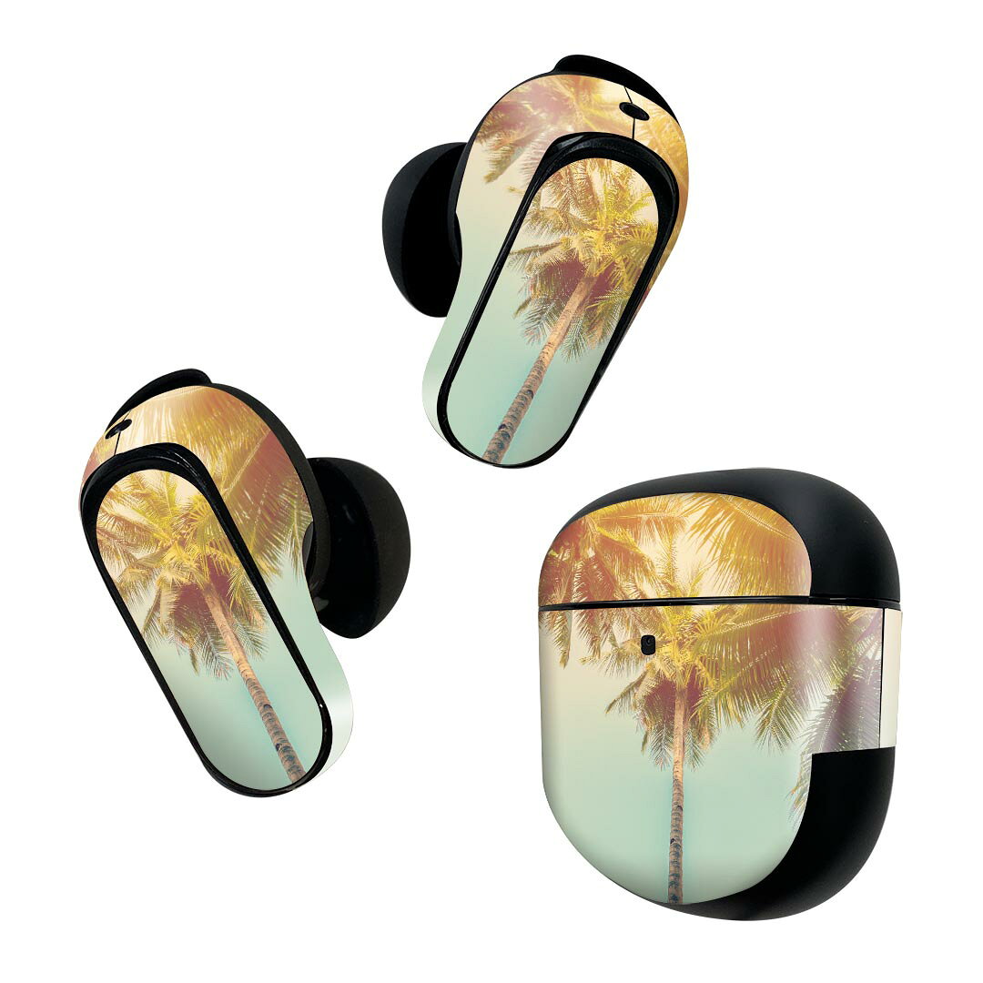 製品名 Bose QuietComfort Earbuds II 専用デザインスキンシール セット内容 Bose QuietComfort Earbuds II 専用シール　イヤホン（左右）3枚、充電ケース用シール 1枚AirPods第3世代専用です。第1?2世代、Proシリーズには対応していません。 商品特徴 再剥離性シートを素材に採用し、細かな位置調整がしやすく貼り直しが容易です。また、エアフリーでもありますので気泡が簡単に逃げるので、キレイに貼ることができます。専用の業務プリンターを使い、商品画像と遜色のない美しい印刷仕上がり。 注意事項 画像はサンプルですので、ご覧の環境によっては多少色味に違いを感じる場合がございます。 イメージと違った、モニターと色味が異なるという理由での交換や返金はご対応出来かねます。スキンシールのみの販売で、機器本体や充電ケース本体は付属しません。シワができた場合、ドライヤーなどで軽く温め、外側に向けてシワを伸ばすように貼ってください。初回貼付時の位置調整や貼り直しは可能ですが、しっかりと押し付けて接着させた後の再剥離、再利用は保証しておりません。また接着部に油分や汚れが付着しますと角の部分は剥がれやすくなりますので、貼付時はあまり触れないようにご注意ください。無地のセミグロスシートにデザインをプリントした商品で、デコなどの加工はございません。 凹凸や光沢があるように見えたり布地や金属を素材にしたように見える商品もありますが、デザインの図版によるものです。印刷時に微妙な画像のズレが生じる場合がございます。ご注文後に1点1点制作する受注生産品の為、不良品以外のご返品や交換は固くお断りします。 商品発送 完全受注生産のハンドメイド商品となりますので、既製品と比べて発送までお時間を頂いています。 基本的に決済確認後2~3営業日、最大で10営業日での発送となります。繁忙期や休業日明けの場合はさらに時間がかかる場合があります。 その際には別途メールにてご連絡致します。メール便の場合、発送日から到着までに2?4日ほどかかる場合が多く、紛失などの保障もご対応できかねます。あらかじめご了承下さい。