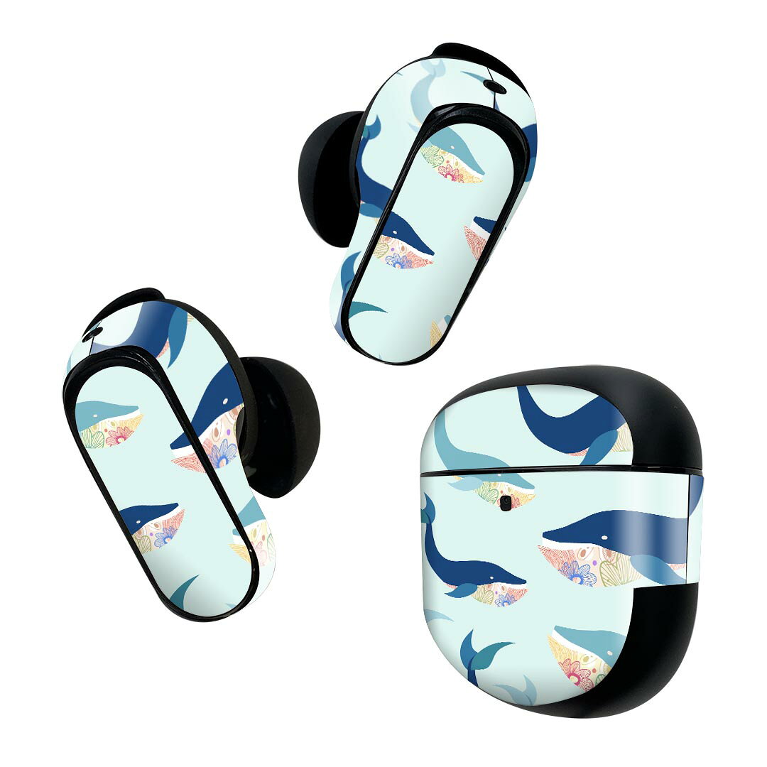 Bose QuietComfort Earbuds II 用 スキンシール ボーズ イヤバッズ2 用　ステッカ...