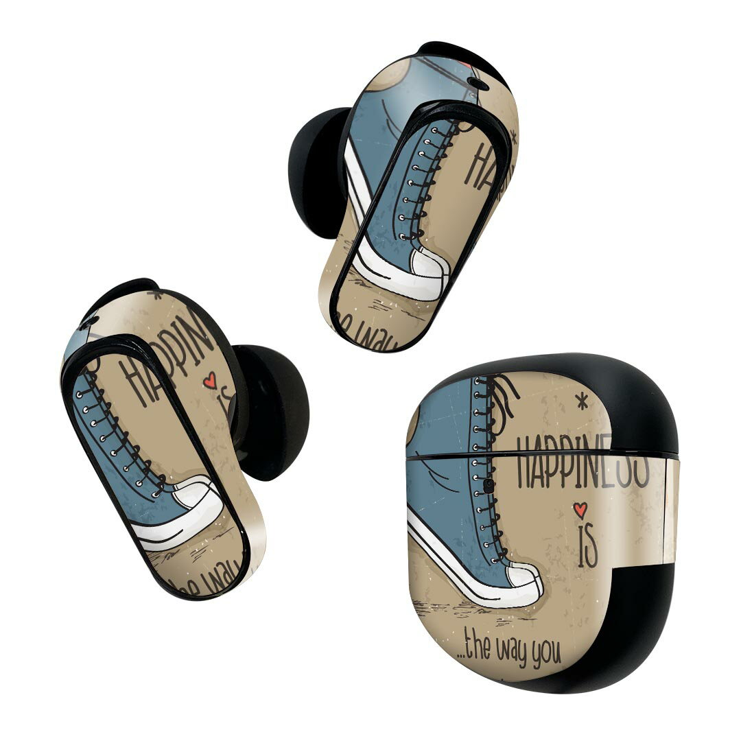 Bose QuietComfort Earbuds II 用 スキンシール ボーズ イヤバッズ2 用　ステッカー　本体3セット ケー..