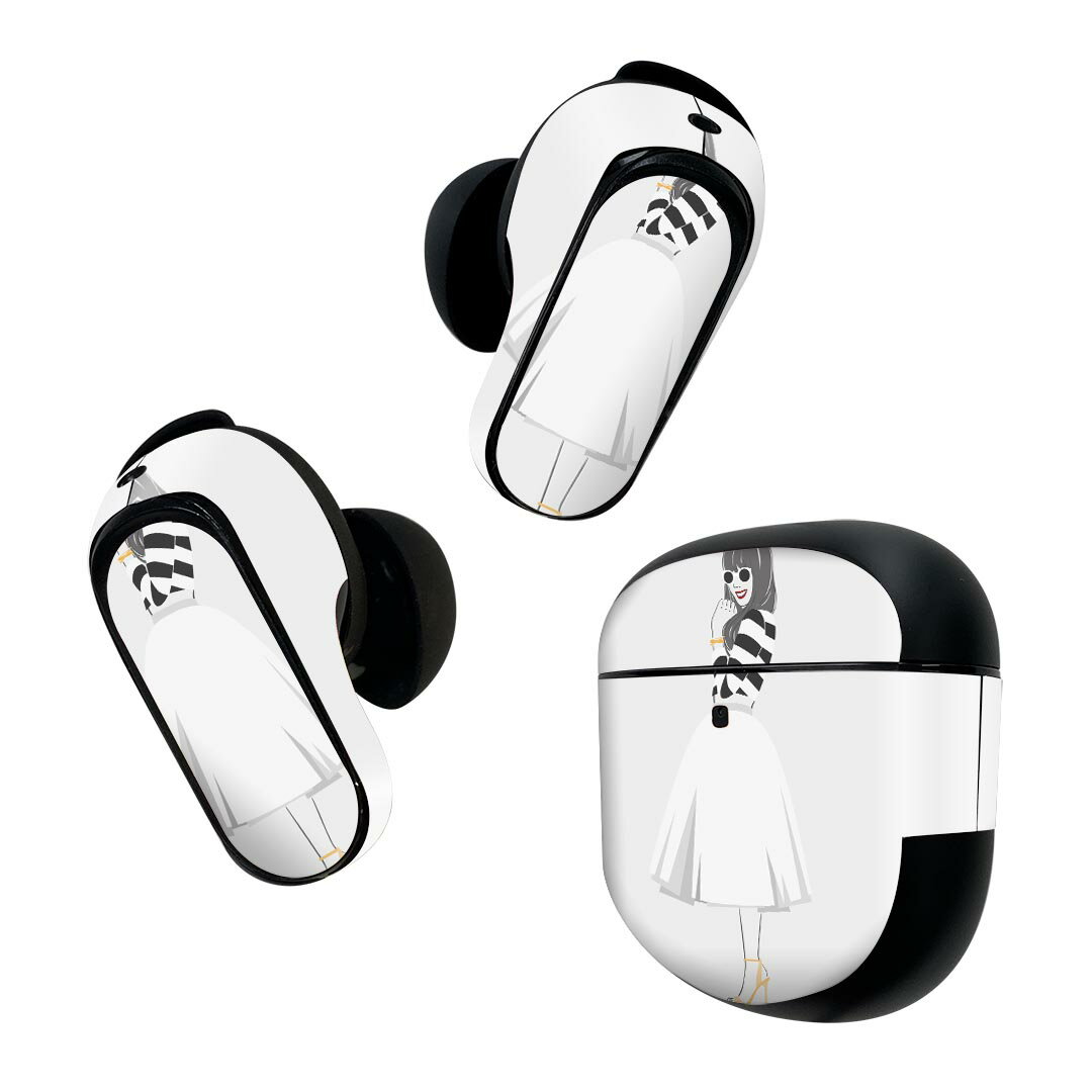 楽天スマコレBose QuietComfort Earbuds II 用 スキンシール ボーズ イヤバッズ2 用　ステッカー　本体3セット ケース1セット 保護 フィルム デコ ファッション　サングラス　スカート 010902