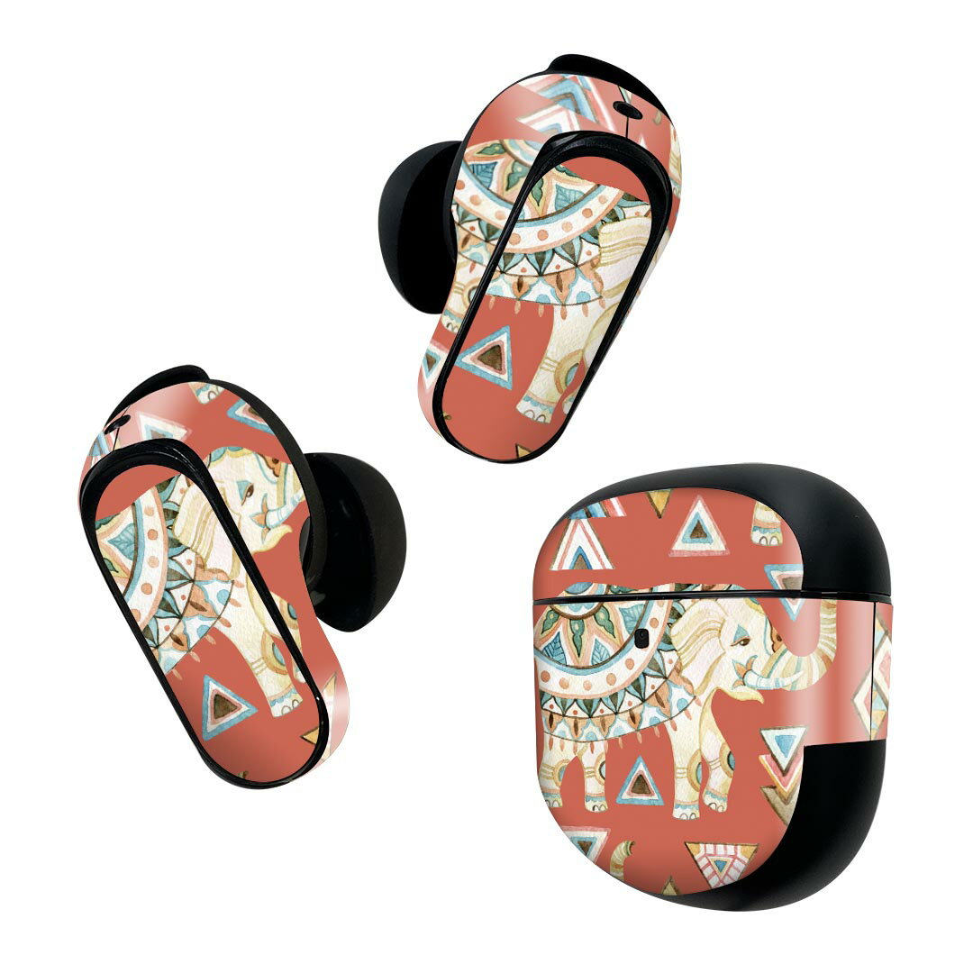 Bose QuietComfort Earbuds II 用 スキンシール ボーズ イヤバッズ2 用　ステッカー　本体3セット ケー..