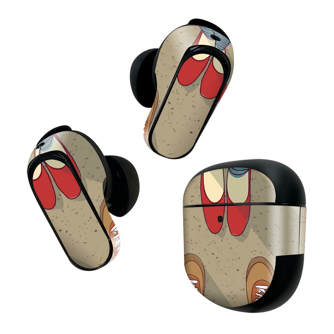 Bose QuietComfort Earbuds II 用 スキンシール ボーズ イヤバッズ2 用　ステッカー　本体3セット ケー..