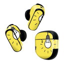 Bose QuietComfort Earbuds II 用 スキンシール ボーズ イヤバッズ2 用 ステッカー 本体3セット ケース1セット 保護 フィルム デコ 電球 コンセント 黄色 011023(2)