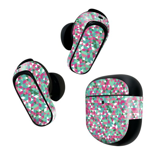 Bose QuietComfort Earbuds II 用 スキンシール ボーズ イヤバッズ2 用 ステッカー 本体3セット ケース1セット 保護 フィルム デコ 派手 ピンク 緑 011164 Bose QuietComfort Earbuds II 用 スキンシール ボーズ イヤバッズ2 用 ステッカー 本体3セット ケース1セット 保護 フィルム デコ 派手 ピンク 緑 011164