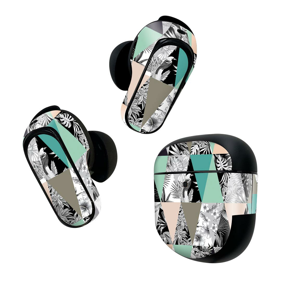 製品名 Bose QuietComfort Earbuds II 専用デザインスキンシール セット内容 Bose QuietComfort Earbuds II 専用シール　イヤホン（左右）3枚、充電ケース用シール 1枚AirPods第3世代専用です。第1?2世代、Proシリーズには対応していません。 商品特徴 再剥離性シートを素材に採用し、細かな位置調整がしやすく貼り直しが容易です。また、エアフリーでもありますので気泡が簡単に逃げるので、キレイに貼ることができます。専用の業務プリンターを使い、商品画像と遜色のない美しい印刷仕上がり。 注意事項 画像はサンプルですので、ご覧の環境によっては多少色味に違いを感じる場合がございます。 イメージと違った、モニターと色味が異なるという理由での交換や返金はご対応出来かねます。スキンシールのみの販売で、機器本体や充電ケース本体は付属しません。シワができた場合、ドライヤーなどで軽く温め、外側に向けてシワを伸ばすように貼ってください。初回貼付時の位置調整や貼り直しは可能ですが、しっかりと押し付けて接着させた後の再剥離、再利用は保証しておりません。また接着部に油分や汚れが付着しますと角の部分は剥がれやすくなりますので、貼付時はあまり触れないようにご注意ください。無地のセミグロスシートにデザインをプリントした商品で、デコなどの加工はございません。 凹凸や光沢があるように見えたり布地や金属を素材にしたように見える商品もありますが、デザインの図版によるものです。印刷時に微妙な画像のズレが生じる場合がございます。ご注文後に1点1点制作する受注生産品の為、不良品以外のご返品や交換は固くお断りします。 商品発送 完全受注生産のハンドメイド商品となりますので、既製品と比べて発送までお時間を頂いています。 基本的に決済確認後2~3営業日、最大で10営業日での発送となります。繁忙期や休業日明けの場合はさらに時間がかかる場合があります。 その際には別途メールにてご連絡致します。メール便の場合、発送日から到着までに2?4日ほどかかる場合が多く、紛失などの保障もご対応できかねます。あらかじめご了承下さい。