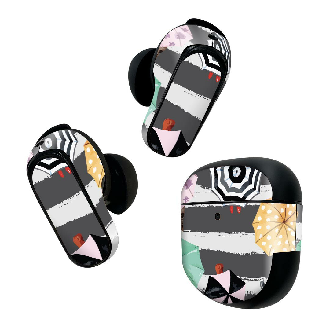 Bose QuietComfort Earbuds II 用 スキンシール ボーズ イヤバッズ2 用　ステッカ...
