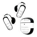 Bose QuietComfort Earbuds II 用 スキンシール ボーズ イヤバッズ2 用 ステッカー 本体3セット ケース1セット 保護 フィルム デコ 本 英語 ボーダー 011344(2)