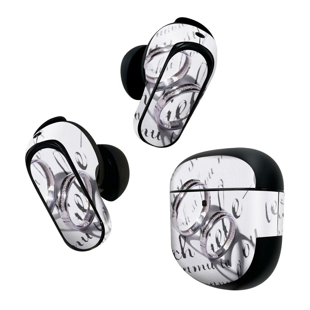 Bose QuietComfort Earbuds II 用 スキンシール ボーズ イヤバッズ2 用　ステッカー　本体3セット ケー..