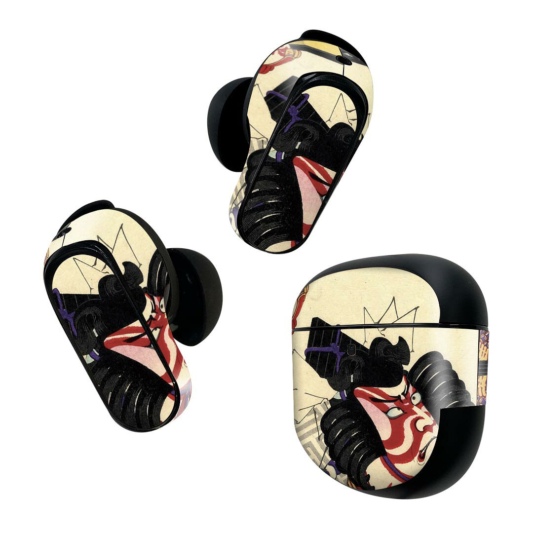 製品名 Bose QuietComfort Earbuds II 専用デザインスキンシール セット内容 Bose QuietComfort Earbuds II 専用シール　イヤホン（左右）3枚、充電ケース用シール 1枚AirPods第3世代専用です。第1?2世代、Proシリーズには対応していません。 商品特徴 再剥離性シートを素材に採用し、細かな位置調整がしやすく貼り直しが容易です。また、エアフリーでもありますので気泡が簡単に逃げるので、キレイに貼ることができます。専用の業務プリンターを使い、商品画像と遜色のない美しい印刷仕上がり。 注意事項 画像はサンプルですので、ご覧の環境によっては多少色味に違いを感じる場合がございます。 イメージと違った、モニターと色味が異なるという理由での交換や返金はご対応出来かねます。スキンシールのみの販売で、機器本体や充電ケース本体は付属しません。シワができた場合、ドライヤーなどで軽く温め、外側に向けてシワを伸ばすように貼ってください。初回貼付時の位置調整や貼り直しは可能ですが、しっかりと押し付けて接着させた後の再剥離、再利用は保証しておりません。また接着部に油分や汚れが付着しますと角の部分は剥がれやすくなりますので、貼付時はあまり触れないようにご注意ください。無地のセミグロスシートにデザインをプリントした商品で、デコなどの加工はございません。 凹凸や光沢があるように見えたり布地や金属を素材にしたように見える商品もありますが、デザインの図版によるものです。印刷時に微妙な画像のズレが生じる場合がございます。ご注文後に1点1点制作する受注生産品の為、不良品以外のご返品や交換は固くお断りします。 商品発送 完全受注生産のハンドメイド商品となりますので、既製品と比べて発送までお時間を頂いています。 基本的に決済確認後2~3営業日、最大で10営業日での発送となります。繁忙期や休業日明けの場合はさらに時間がかかる場合があります。 その際には別途メールにてご連絡致します。メール便の場合、発送日から到着までに2?4日ほどかかる場合が多く、紛失などの保障もご対応できかねます。あらかじめご了承下さい。