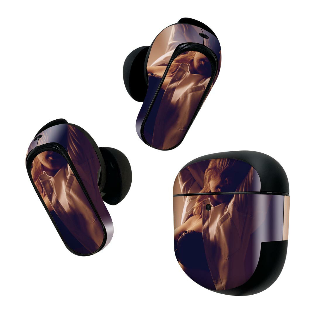Rakuten - Bose QuietComfort Earbuds II 用 スキンシール ボーズ イヤバッズ2 用　ステッカー　本体3セット ケース1セット 保護 フィルム デコ おしゃれ　女性　 011541
